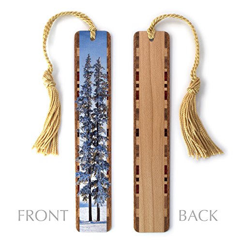 Wooden Bookmark with Color Photograph by Mike DeCesare - Six Below Freezing - Winter Landscape