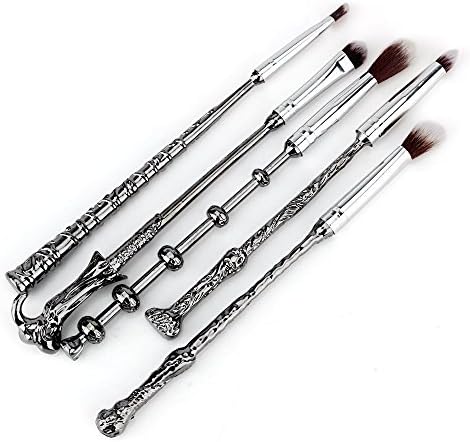 Wizard Wand Potter Makeup Brushes, Crisluo Makeup Tool, 5pcs Harry Potter Wand Makeup Brushes For Foundation Blending Eyeshadow Face Powder Soft Brushes