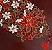 Simhomsen Embroidered Christmas Holiday Poinsettia Table Runners, Dresser Scarves 13 × 72 Inch
