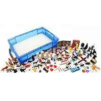 Play Therapy Sand Tray Basic Portable Starter Kit with Tray, Sand, and Miniatures