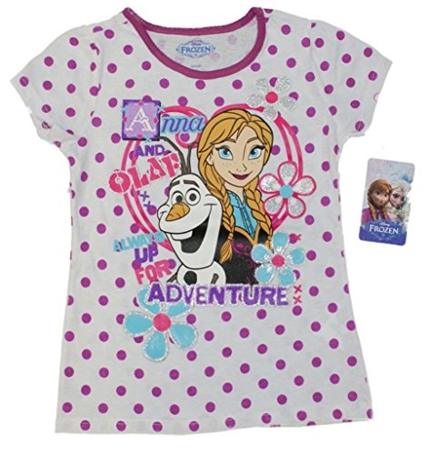 Disney Frozen Little Girls' Frozen Girls Short Sleeve Tee Shirt (4)