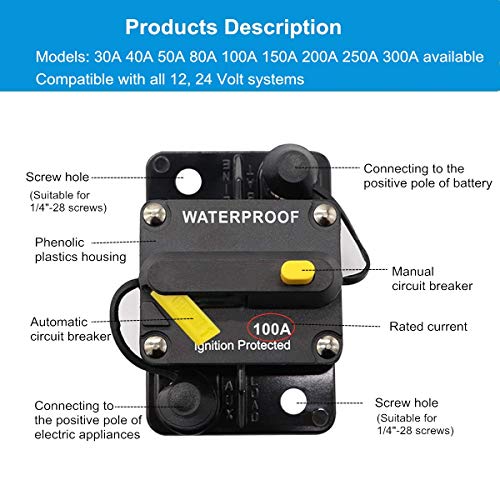 5 Waterproof+30A+300A+Inverter+Trolling+Protection