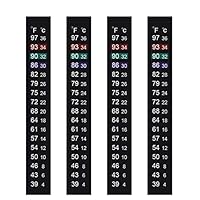 Jansamn Brewing Thermometer Strip, Adhesive Strip Thermometer, Aquarium Thermometer Sticker,Thermometer Sticker Fish Tank/Kombucha,39℉ to 97℉ & 4℃ to 36℃ (4PCS)