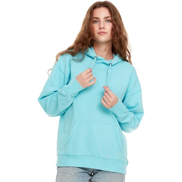 Pure Essence Garment Dye Long Sleeve Pullover Hoodie for