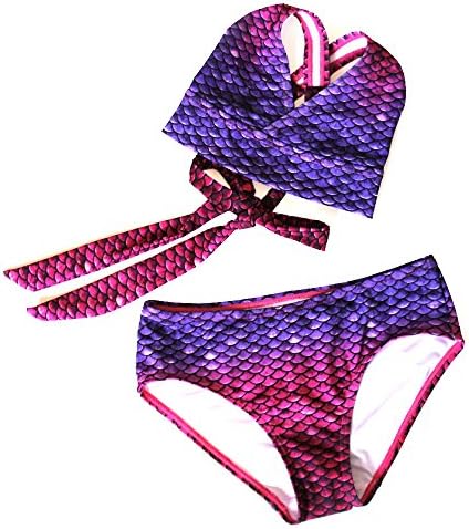 Sun Tail Mermaid Swimsuit - Girls Bikini Set - Designer Scale Colors