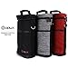 opux 2 Bottle Wine Carrier Tote, Insulated Leakproof Wine Cooler Bag, Wine Travel Bag Tote for Picnic BYOB Beach, Portable Wine Bottle Carrying Case, Gift for Wine Lover Women Men Christmas, Black