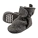 Hudson Baby Kids Cozy Fleece Booties Slipper Sock, Dark Gray, 2 US Unisex Toddler