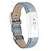 POY Replacement Bands Compatible for Fitbit Alta and Fitbit Alta HR, Genuine Leather Wristbands, Blue