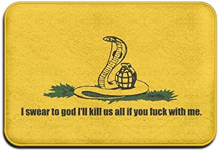 I Swear To God I'll Kiss Us ALL If You Fuck With Me Cool 15.7 X 23.6 In Absorbent Non Slip Floor Rug Carpet Door Mat
