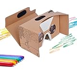 CardboardKid Google Cardboard V2 Virtual Reality Headset Kids Friendly, Fun 3D Viewer, Exciting and Educational, Recommended Apps, Compatible with All iPhone and Android Smartphones (Max 6")