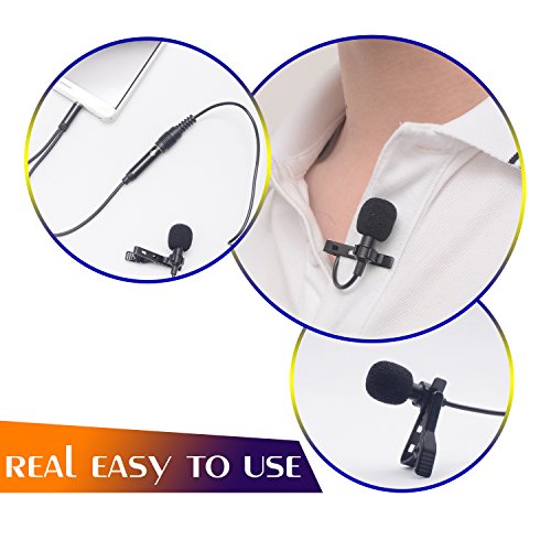 image for Balci Professional Lavalier Lapel Microphone with Easy Clip On System 