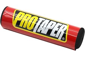 ZHIGUO 7/8" Pro Taper 200mm Round Handlebar Pad for Dirt Pit Bike Motorcycle Motocross ATV (RED)