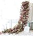 Lannu 2 Pack Artificial Rose Vine Flowers Fake Garland Ivy Flowers Silk Hanging Garland Plants for Home Wedding Party Decorations, (Red & Pink)