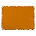 DII Everyday Collection, Fringed Solid Tabletop, Placemat Set, Pumpkin Spice, 6 Piece