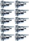 CESS 5.5 x 2.1 mm 5A DC Power Jack Socket Threaded Female Mount Connector Adapter - 2.1mm x5.5mm 2 Pins DC Power Jack Female Panel Mounting Connector Socket - 10 Pack