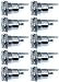 CESS 5.5 x 2.1 mm 5A DC Power Jack Socket Threaded Female Mount Connector Adapter - 2.1mm x5.5mm 2 Pins DC Power Jack Female Panel Mounting Connector Socket - 10 Pack primary