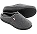 ULTRAIDEAS Men’s Cozy Warm Slip on Slip-Resistant Polar Fleece Lined Cotton Slippers House Slippers Indoor Outdoor (L/11-12 D(M) US, Grey)