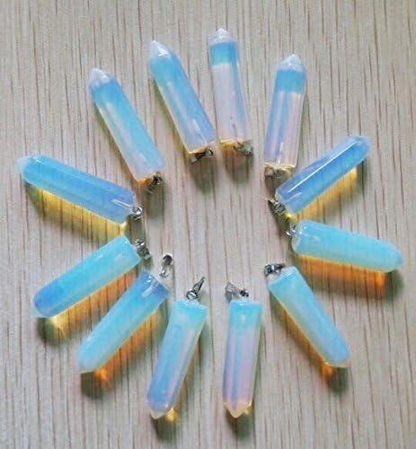 Natural Opal Stone Pendulum Pillar Point Pendants 12Pcs/Lot