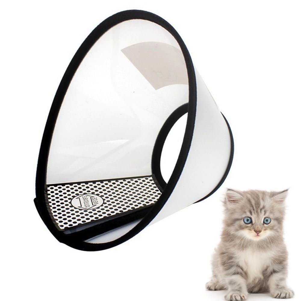 Adjustable Comfy Soft Pet Cone Collar for Dogs and Cats - Anti-Bite Lick Wound Protection After Surgery