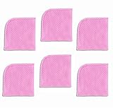 Original Safe Scrubber 6-Pack - 7X Better Over Dish Cleaning Sponges, Scrubber, Brushes, Scouring Pads for Pots, Pans, Dishes in Kitchen - Antimicrobial, No Odor, Nonscratch Material (Pink)