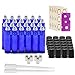 Mavogel 24, 10ml Cobalt Blue Glass Roller Bottles with Stainless Steel Roller Ball for Essential Oil Include 6 Extra Roller Ball, 30 Pieces Labels, Essential Oils Opener, Dropper