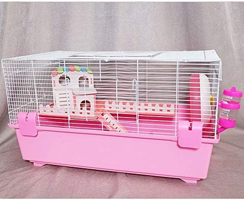 Zhangyn 公式サイト ハムスター スナネズミ およびエキゾチックなげっ歯類のための小動物ケージプラットフォームローリング小動物ウサギケージパーフェクト Color Pink