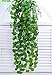 4 Bunches Green Artificial Silk Hanging Vine Plant Leaves for Home Garden Outdoor Wall Decoration