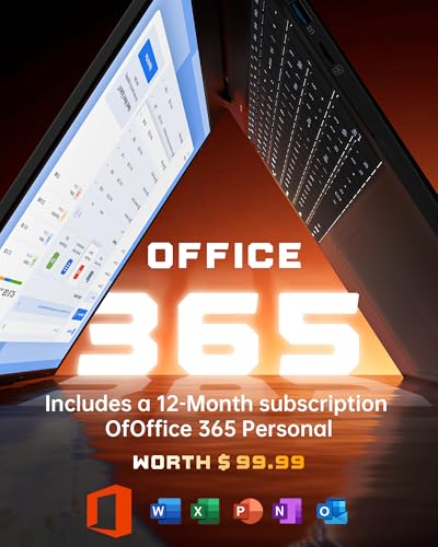 jumper Laptop 17.6 inch, Celeron Quad Core, 16GB RAM 512GB SSD + 128GB eMMC, 100% sRGB FHD Display, Includes Office 365, QWERTZ Luminous Keyboard, 7000mAh, Notebook for Students and Businesses | 100% sRGB FHD display, includes Office 365, QWERTZ luminous keyboard, 7000 mAh, notebook for students and companies