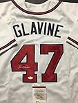 Autographed/Signed Tom Glavine Atlanta Braves White Baseball Jersey JSA COA