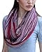 Women's Shimmer Sparkle Infinity Scarf, Festival Bliss Lightweight Fashion Shawl (Passion Red)