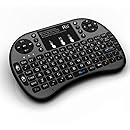 Rii i8+ BT Mini Wireless Bluetooth Backlight Touchpad Keyboard with Mouse for PC/Mac/Android, Black (RTi8BT-5)
