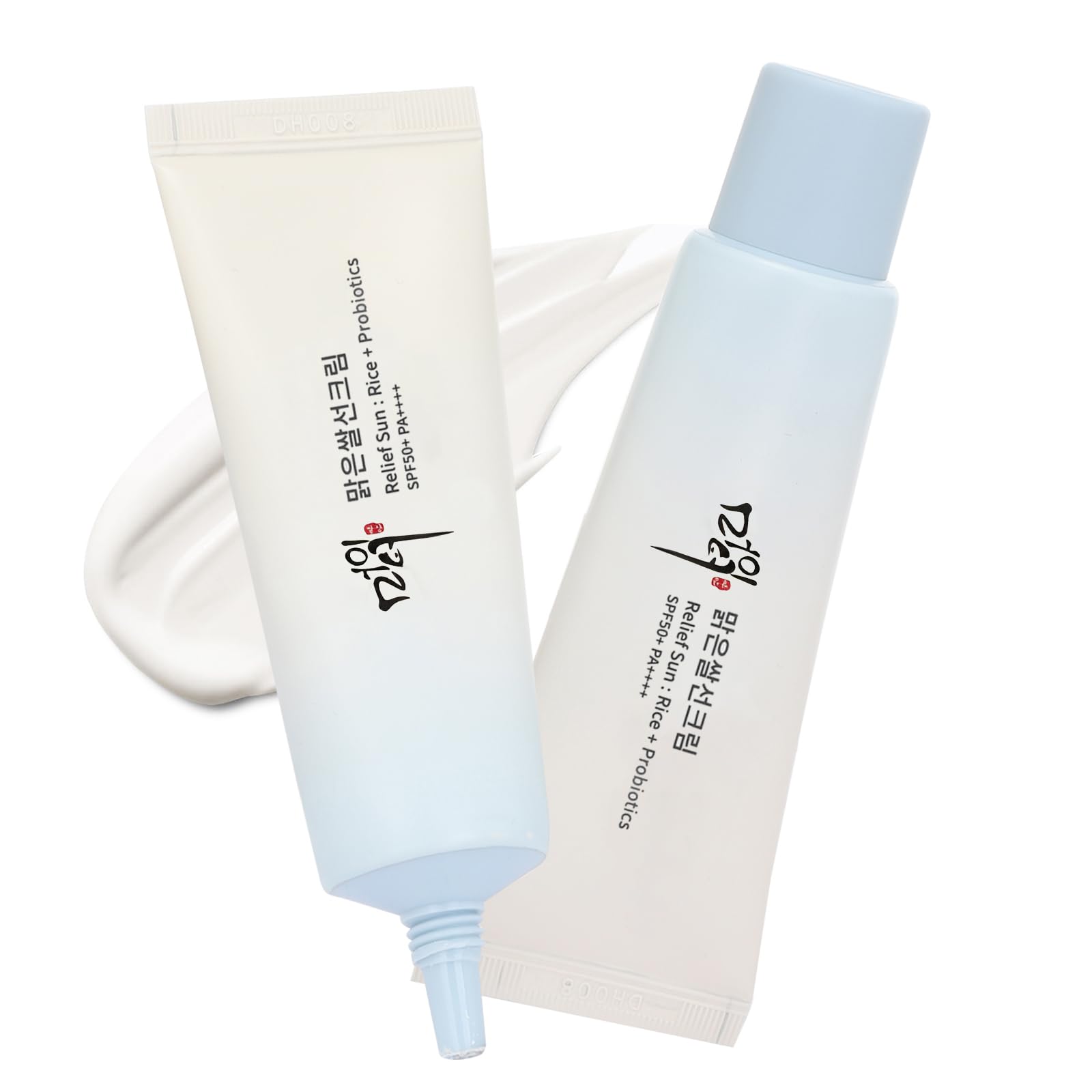 Photo 1 of 2PCS Relief Sun Rice Organic Sunscreen SPF50+, PA++++ Rice and Probiotics Sunblock,Nourishing Skin Protection,Sun Moisturizing,Korean Sunscreen Skin Care for All Skin Types