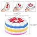 KUUQA 3 Pcs Squishies Slow Rising Jumbo Rainbow Squishy Cake and Strawberry Fruit Charms Squishy Toys Stress Relief Toys Party Favors (Colour Random)