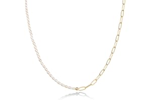 PAVOI 14K Gold Plated Freshwater Pearl Necklace for Women