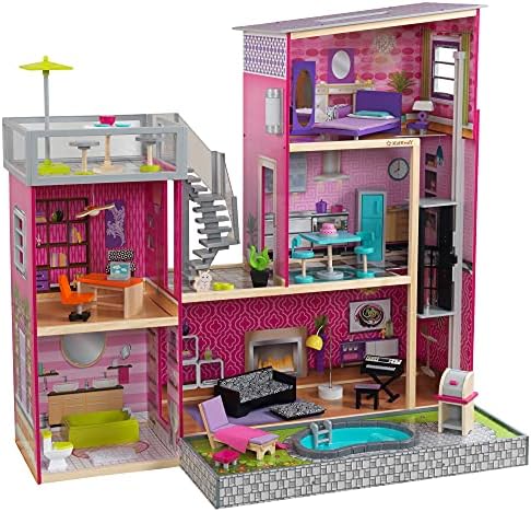 KidKraft Uptown Wooden Modern Dollhouse 