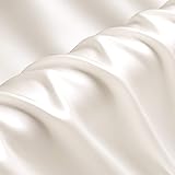 Raw White 100% Pure Silk Fabric Solid Color