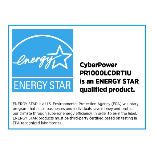 CyberPower PR1000LCDRT1U Smart App Sinewave UPS 1000VA 800W SNMP/HTTP 1U Rack/Tower
