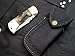 DKC Knives (13 5/18) Sale DKC-728 Golden STAG Rustic Stag Horn Damascus Steel Folding Pocket Knife Black-White Bone 6oz 7