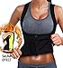 Women Waist Trainer Corset Neoprene Sweat Sauna Vest with Zipper for Weight Loss Tummy Control Fat Burning Slim Body Shaper (Black Hot Vest, M (US 10))