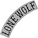 VEGASBEE Lone Wolf Patch Reflective Embroidered Iron-On Patch Jacket Vest TOP Rocker Large Size 12