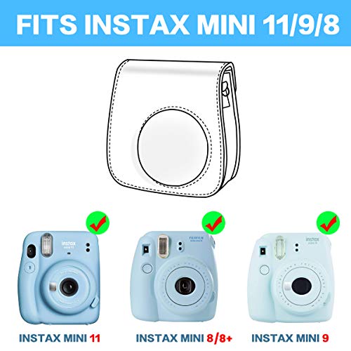 Katia Kameratasche kompatibel für Fujifilm Instax Mini 9 / Mini 8+ / Mini 8 Sofortbildkamera mit Schultergurt und… – Bild 3