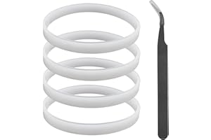 4 Pcs 10 cm Rubber Gaskets Replacement Seal White Ring with Tweezers, 3.94 inch O-Ring Replacement Parts Compatible with Ninj