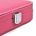 KLOUD City Jewelry Box Organizer Display Storage Case for Travel Home Use, Hot Pink