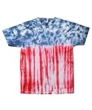 Tie Dyes Men's Tie Dyed Performance T-Shirt H1000 Spiral-flag-xl