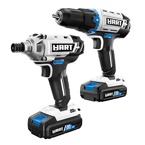 Hart hpck202b kit combinado de taladro inalámbrico e impacto de