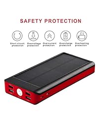 BONAI   Batería externa para iPhone, iPad, Samsung, LG y más (300 mAh, cargador portátil, tipo C y doble micro entrada, 4 puertos y salida tipo C), color azul