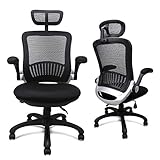 Office Chairs, Komene Ergonomic Mesh Desk Chairs High Back Computer Task Chairs with Adjustable Backrest, Headrest, Armrest and Seat Height for Conference Room