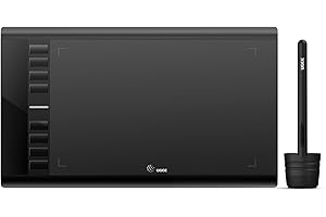 UGEE M708 V3 Graphics Drawing Tablet,10X6 Inches Digital Drawing Tablet with 8 Hot Keys 8192 Levels Pen Compatible with Chrom