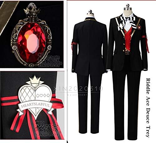 Amazon 即納ツイステッドワンダーランド ツイステ コスプレ リドル ローズハート エース トラッポラ デュース スペード トレイ クローバー ケイト ダイヤモンド ハーツラビュル寮 制服 コスプレ 衣装風 コスプレ 仮装 通販