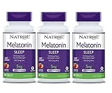 Natrol Melatonin Fast Dissolve Tablets, Strawberry flavor, 5mg, 90 Count (Pack of 3)